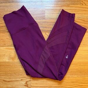 Ivivva purple leggings with mesh detailing size 12